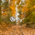thumbnail image 2 of SIfdSeng Sprawled Sunflower Pendant, Versatile, Diamond-Encrusted Clavicle Chain, 2 of 9