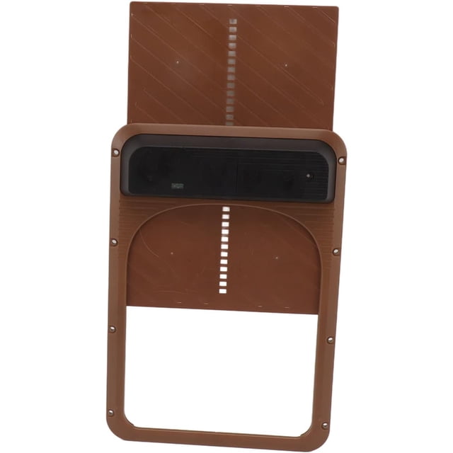 Puerta automática para pájaros, Mmgoqqt, Plástico, 35 x 24 cm, Marrón/Negro