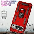 thumbnail image 5 of TECH CIRCLE Armor Cover for Google Pixel 8 Pro,Heavy Duty Shockproof Ring Holder Kickstand Hybrid Rugged Case Military Grade Drop Protection Phone Case Support Magnetic Car Mount ,Red, 5 of 7