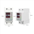 thumbnail image 4 of 2X Riel DIN Doble Pantalla Ajustable sobre Voltaje Corriente y Bajo Voltaje Dispositivo Protector Relé Protector 60A 220 V 230 V, 4 of 5