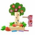 thumbnail image 1 of Juego De Juguetes De Madera Zanahorias Cosecha Forma Tamaño Clasificación Juguete Para Niños Pájaro Atrapando Gusanos De Colores Juego Manzana Árbol Recoger Juguete Magnético Kearding FN005897-00, 1 of 6
