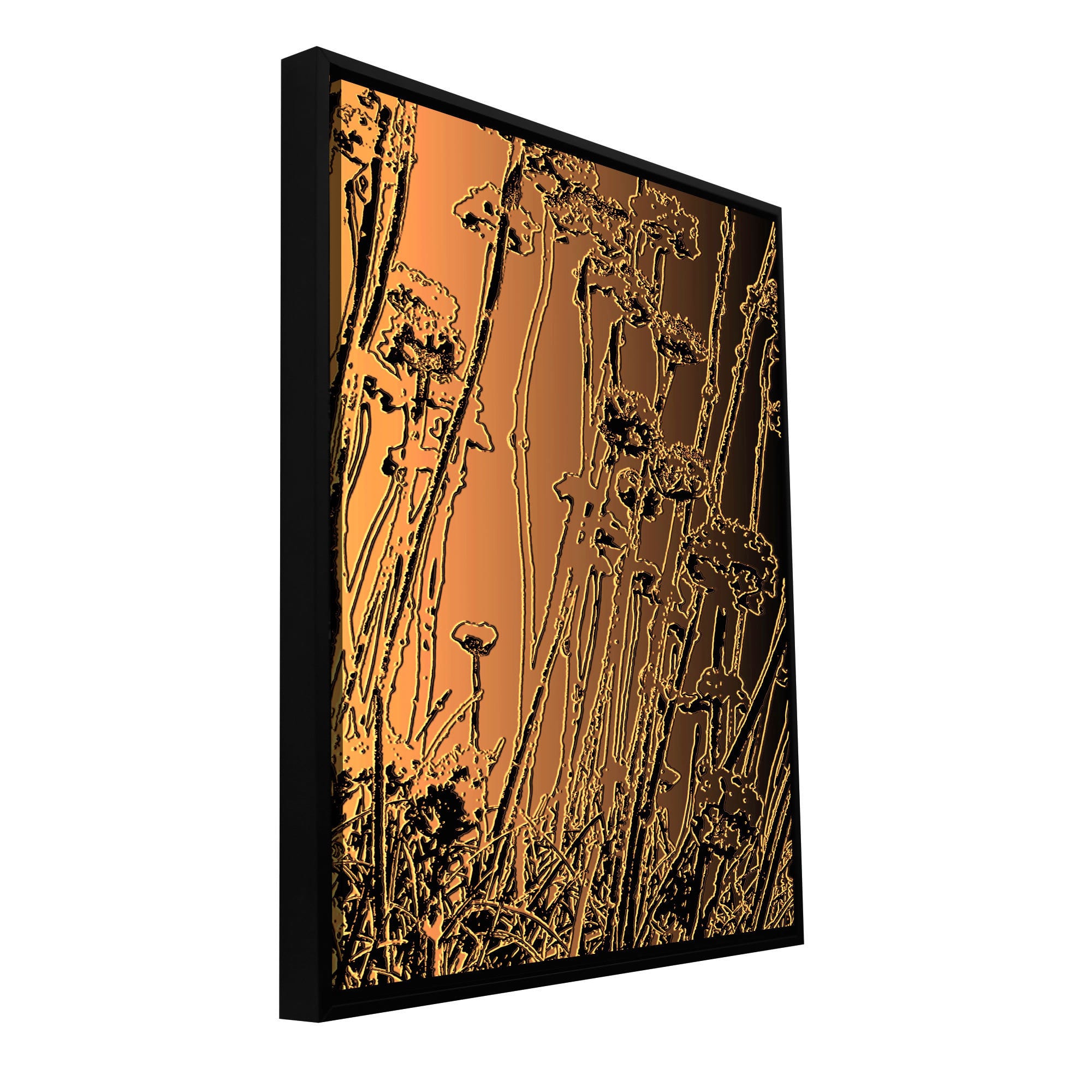 ArtWall Dean Uhlinger "In The Garden" Floater Framed Gallery-Wrapped Canvas