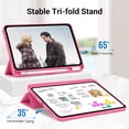 thumbnail image 3 of KOMI for iPad 10th Generation Case 2022 with Pencil Holder, iPad 10.9 Inch Case [Support Touch ID] Flexible TPU Back Shell Smart Trifold Stand Protective Cover, Auto Wake/Sleep, 3 of 5