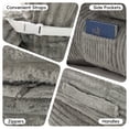 thumbnail image 3 of ANPOO 82" Single Corduroy Convertible Sleeper Sofa - Folding, Pillow Included, Back Support, Side Pocket, Zippers, Handles and Straps, Portable for Living Room & Bedroom, Light Gray, 3 of 9