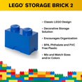 thumbnail image 4 of LEGO Storage Brick 2 â Stackable, Creative Toy Organizer Blocks, Minifigures, and Other Toys I Space Saving Container | Ages 3+, 2 Stud, Blue LEGO -, 4 of 9