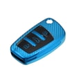 thumbnail image 1 of Unique Bargains Silicone Smart Key Fob Case Cover for Audi A3 A1 A3 A6 Q2 Q3 Q7 TT TTS R8 S3 Carbon Fiber Pattern Blue, 1 of 7