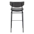thumbnail image 4 of Charon Barstool Vintage Black Barstool, Modern Style, Plush and durable faux leather fabric, Plywood, Indoor Bar, 4 of 5