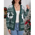 thumbnail image 5 of Yesfashion Womens Christmas Casual Lightweight Long Sleeve Open Front Cardigan Sweaters, 5 of 8