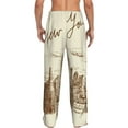 thumbnail image 2 of Bixox Men's New York Patterned Pajama Pants with Pockets Lounge Clothes for Home, 2 of 5