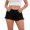 Black, variant on Women Summer Denim Shorts Ripped Edge Multi Pockets Solid Color Button Zipper Closure Slim Fit High Waist Soft Breathable Commute Party Club Short Jeans