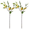 thumbnail image 4 of Paquete de 2 ramas amarillas de imitación de limón para decoración del hogar y decoración de eventos., 4 of 5