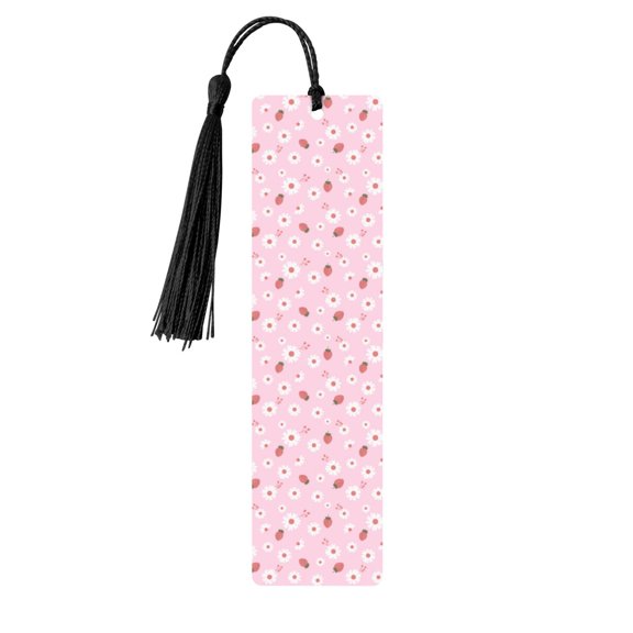 Kdxio Hand Drawn Strawberry Print Metal Tassel Bookmarks,Perfect Gift for Art Lovers and Bookworms Metal Bookmarks for Women
