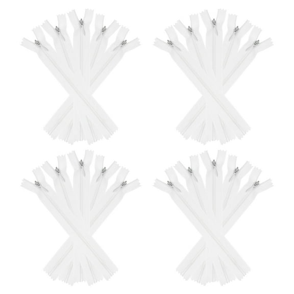 Uxcell Invisible Zippers, 20pcs 6inch Nylon Hidden Sewing Zippers for Sewing DIY Handmade, True White