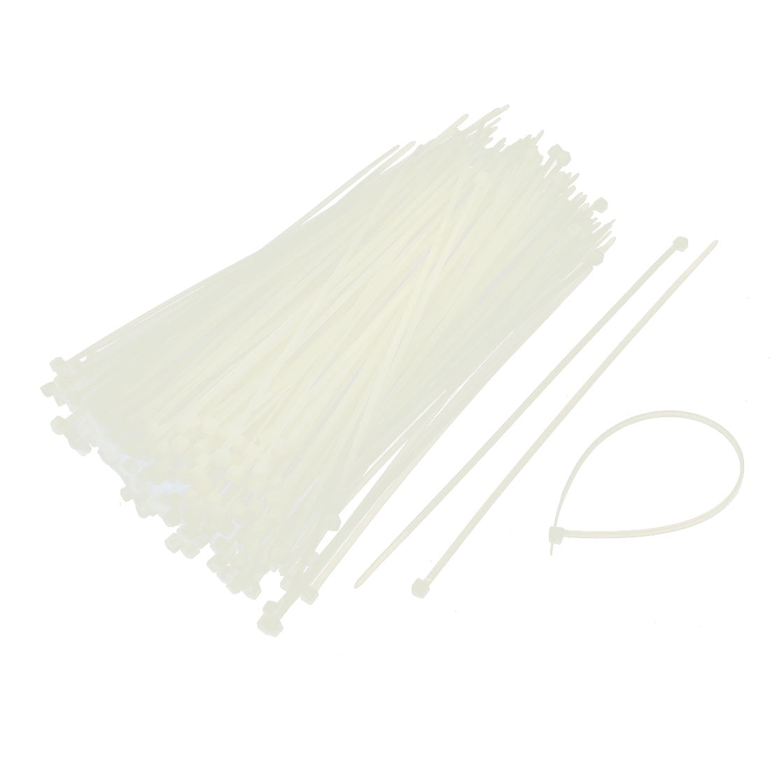 310 Pcs 195mm Long 2mm Wide White Nylon Fasteners Cable Wire Zip Ties
