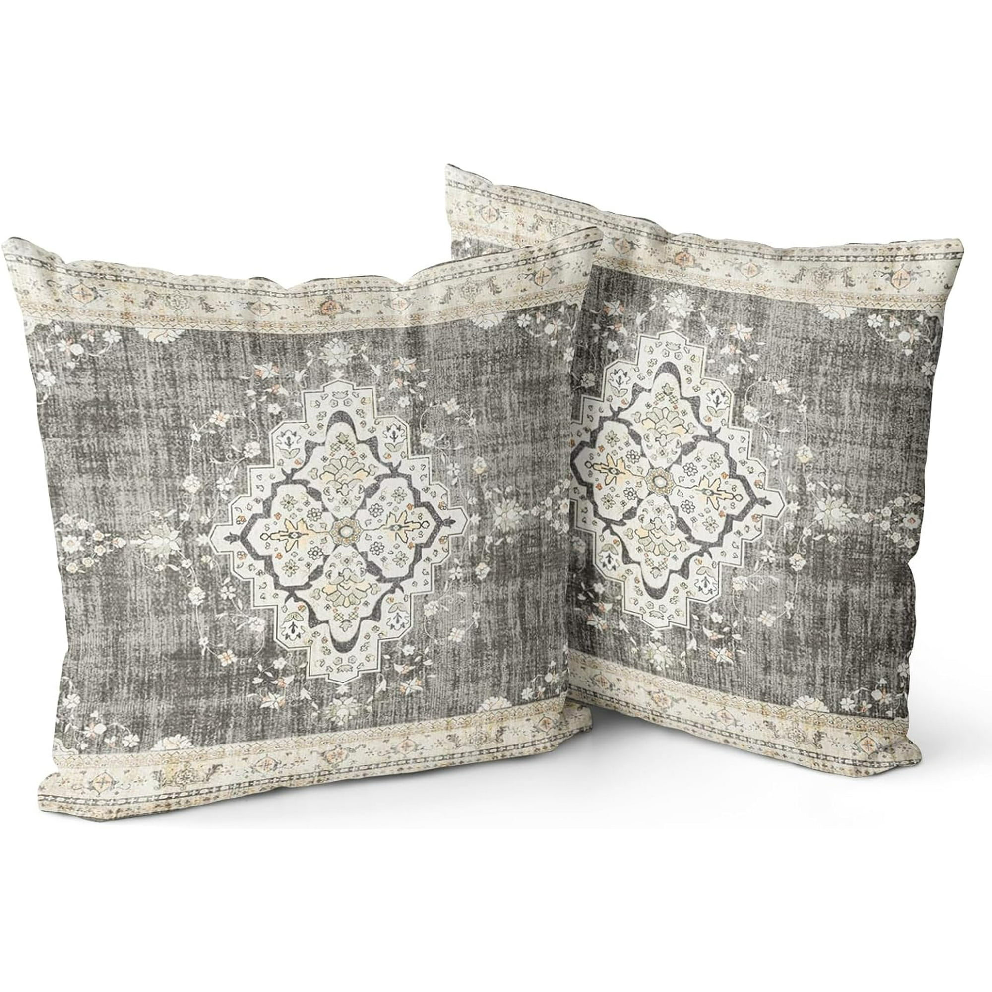 shiyou-Boho Throw Pillow Covers 24x24 inch Set of Carpet Pattern