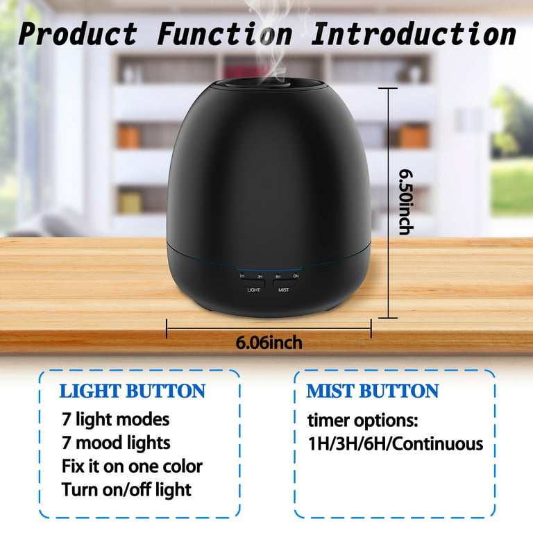 Essential Oil Diffuser Humidifier for Home: 400Ml Aromatherapy