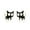 B-18K GOLD, variant on Sterling Silver Small Cat Studs Earrings for Women Teens Black Cat Earrings Studs Small Kitten Earrings Cat Gift for Cat Lovers