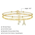 thumbnail image 2 of TINGN Ankle Bracelets for Women Layered Figaro Chain with CZ Letter Anklets Jewelry, 2 of 5
