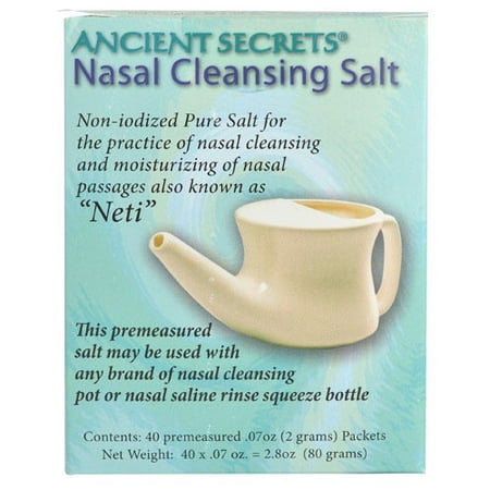 Nasal Powder - Lotus Brands Ancient Secrets Nasal Cleansing Salt, 40 ea