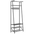 thumbnail image 2 of CazToi 4-in-1 Multifunctional Coat Rack Shoe Bench with Storage Hall Tree Entryway Organizer 5 Hooks, 2 of 7