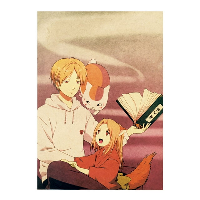 Pintura decorativa para pared con póster Natsumes Books, estilo retro