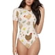 thumbnail image 1 of Balery Chicken Family Body de cuello redondo de manga corta para mujer Tops de manga corta Tops básicos-X-Large, 1 of 7