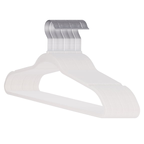 Better Homes & Gardens Ultra Slim Non-Slip Velvet Hangers, Beige, 30 pack