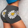 thumbnail image 4 of Lsque Keep Life Simple Daisy Flower Pattern High Waisted Biker Shorts for Women-Tummy Control Fitness Athletic Workout Running Yoga Gym Shorts,Moisture-Wicking-Large, 4 of 9