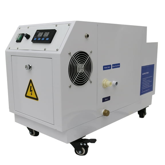 Commercial Ultrasonic Humidifier Industrial Mist Maker Cooler Sprayer Portable Fog Maker 6KG/H Greenhouse Facility with Water Barrel Hole