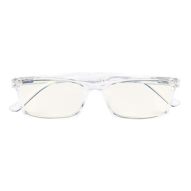 CessBlu Blue Light Filter,Spring Hinges Computer Reading Glasses for Women and Men(Clear,+1.50)