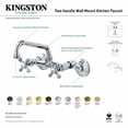 thumbnail image 3 of Kingston Brass KS213SN 4 Inch -8 Inch Adjustable Center Wall Mount Kitchen Faucet - Satin Nickel, 3 of 3