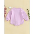 thumbnail image 2 of Baby Boy Girl Easter Outfit Fuzzy Bunny Tail Sweatshirt Romper Long Sleeve Bubble Sweater Bodysuit Infant Spring Cute Clothes, 2 of 7