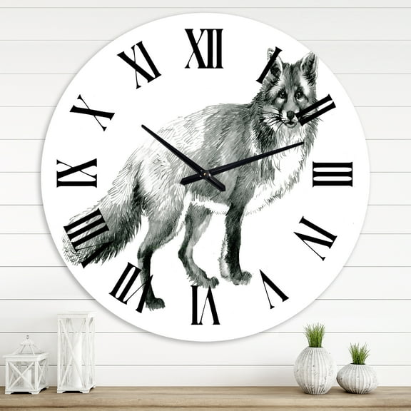 Designart 1 in Quartz Farmhouse Wall Clock