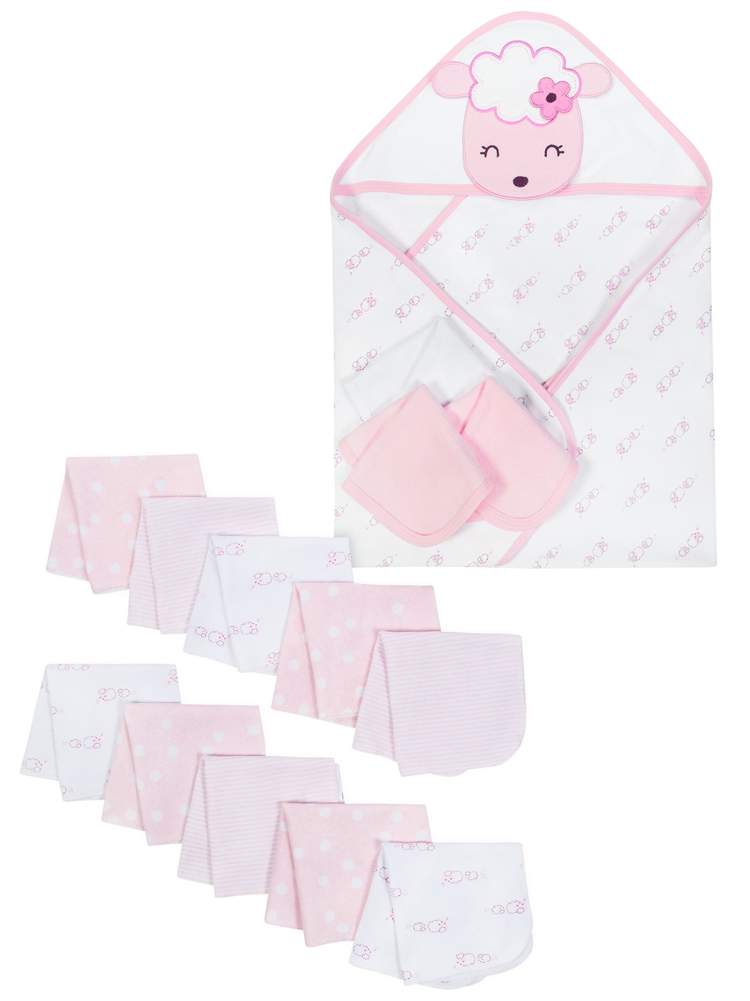 child of mine hooded towel and three washcloths