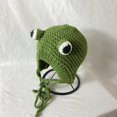 thumbnail image 3 of Cap Frog Shape Children Durable Kid Knitted Beanie for Autumn Winter, 3 of 10