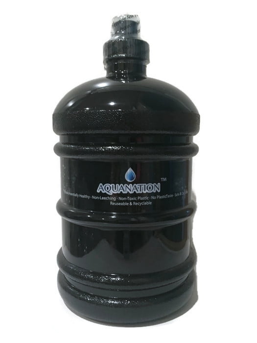 Half Gallon Water Bottle Grey Polycarbonate Sports Gym Jug Container Canteen New 