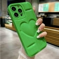thumbnail image 4 of Compatible with iPhone 14 Pro Max Cute Love Heart Case Camera Protective Soft TPU Shockproof Phone Case for iPhone 14 Pro Max 6.7 Inch for Women Girls Green, 4 of 9