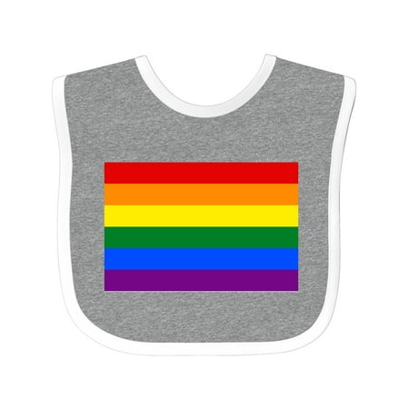 

Inktastic Gay Pride Rainbow Flag Gift Baby Boy or Baby Girl Bib