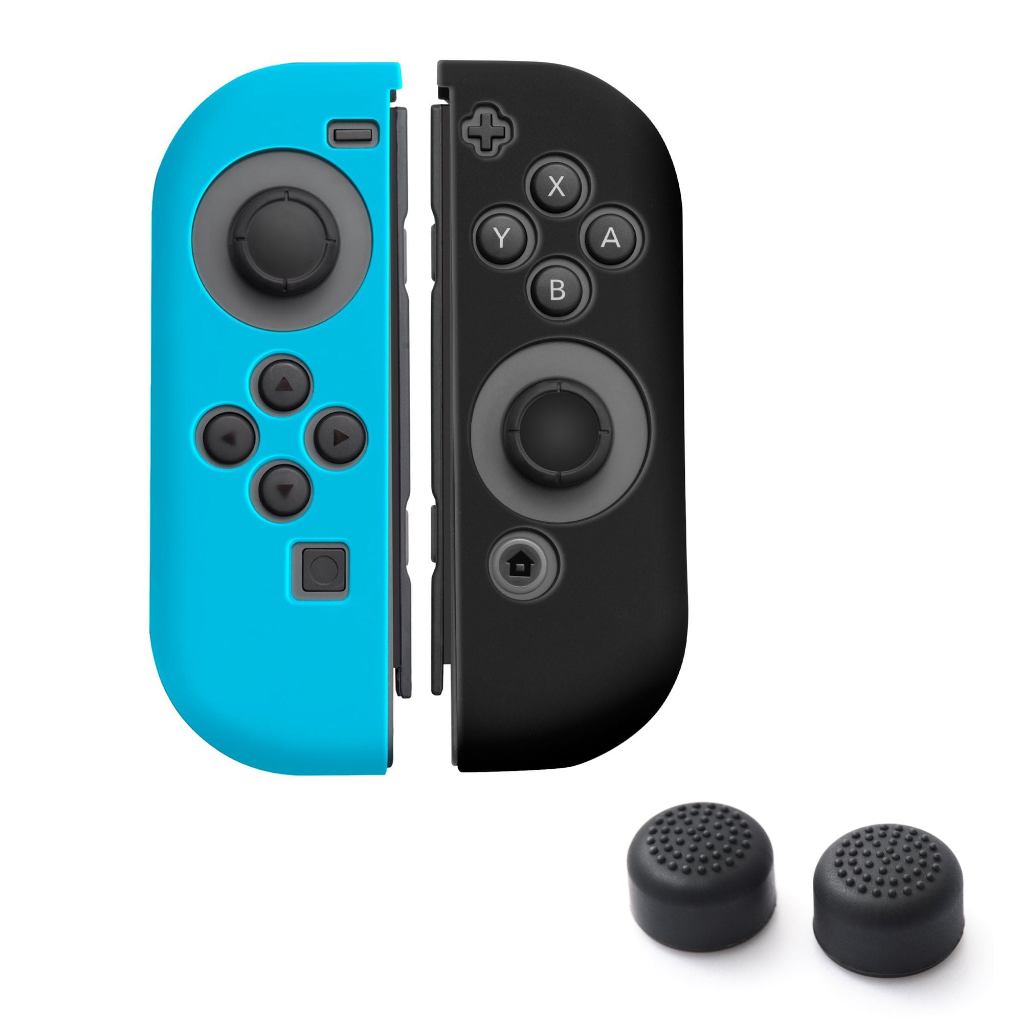 Nintendo Switch 3in1 Joy Con Case Bundle Kit, by Insten Silicone Rubber Joy Con Skin Cover [Left