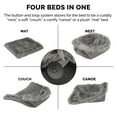 thumbnail image 6 of FurHaven | Convertible Self-Warming Cuddle Pet Mat & Bed for Dogs & Cats, Gray, Small, 6 of 11