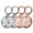 2 Rose Gold & 2 Silver, variant on Metal AirTag Holder Keychain with Rhinestones - Shockproof Airtag Case for Apple AirTag, Diamond Airtag Accessories for Wallet/Purse/Dog Collar/Keys/Luggage Tracking (AirTag Not Included)