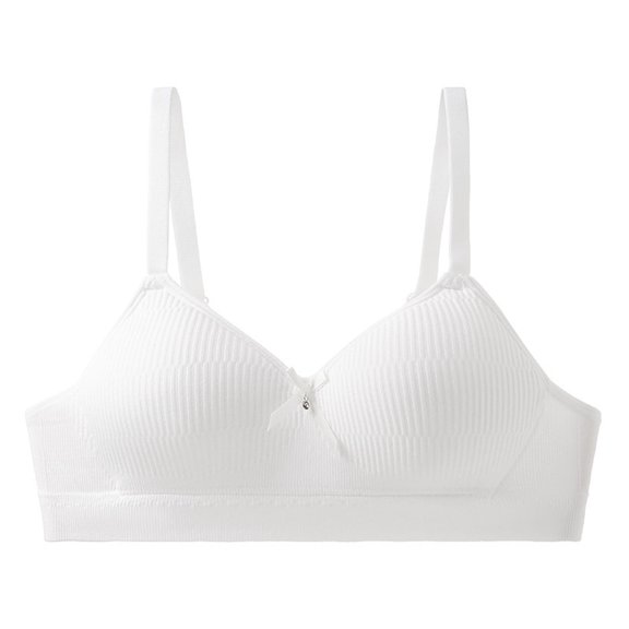 KyCheLot Girls Everyday Bra Comfy Thin Solid Color Breathable Soft Comfort Wirefree Push up Bra 14-18 Years