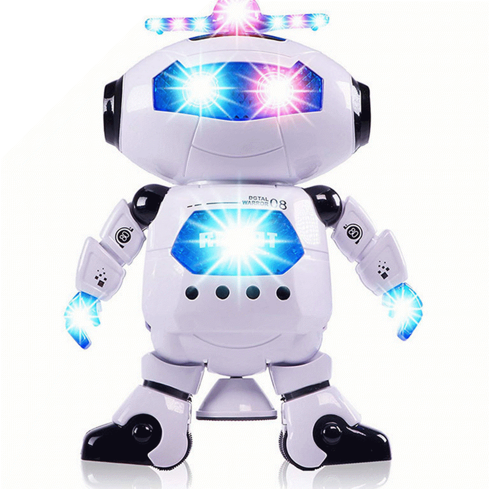 Dancing Musical Space Spin Robot, Electronic Robot Toys with Flashing