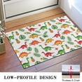 thumbnail image 3 of White Cartoon Dinosaurs Pineapples Pattern Door Rugs,Washable Non Slip Door Mats Indoor,Decorative Door Mats,Entry Mat Indoor for Entrance,Bedroom,Kitchen,Bathroom,16"x24", 3 of 6
