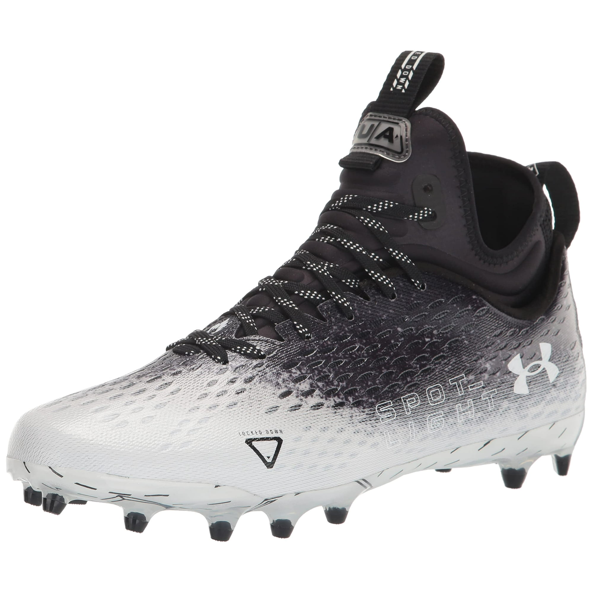 Under Armour Men s Sportlight Lux MC 2.0 Football Shoe 001 Black White White 9.5 Walmart