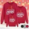 thumbnail image 6 of KHONTS Christmas Family Matching Sweatshirt Long Sleeve Cartoon Print Blouse Shirts Trendy Crew Neck Xmas Shirt for Family Men Red, 6 of 6