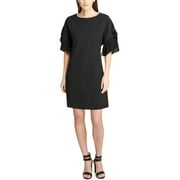 DKNY Womens Chiffon Above Knee Shift Dress