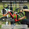 thumbnail image 2 of Alarma remota inalámbrica para bicicletas sistema de seguridad antirrobo oso de fresa, 2 of 5