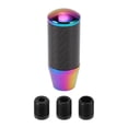 thumbnail image 1 of Perilla de cambio de coche Unique Bargains 9cm Perilla de cambio frontal universal para vehículos automáticos y manuales de fibra de carbono y aleación de aluminio multicolor con 3 adaptadores 1 set, 1 of 6