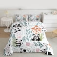 thumbnail image 2 of Homewish Cute Panda 3-Piece Full Size Comforter Sets for Teens Boys Girls,Flower Animal Bedding Comforter Set,Dreamy Princess Lightweight Bedding Sets,Ultra Soft Home Decor,Reversible, 2 of 8